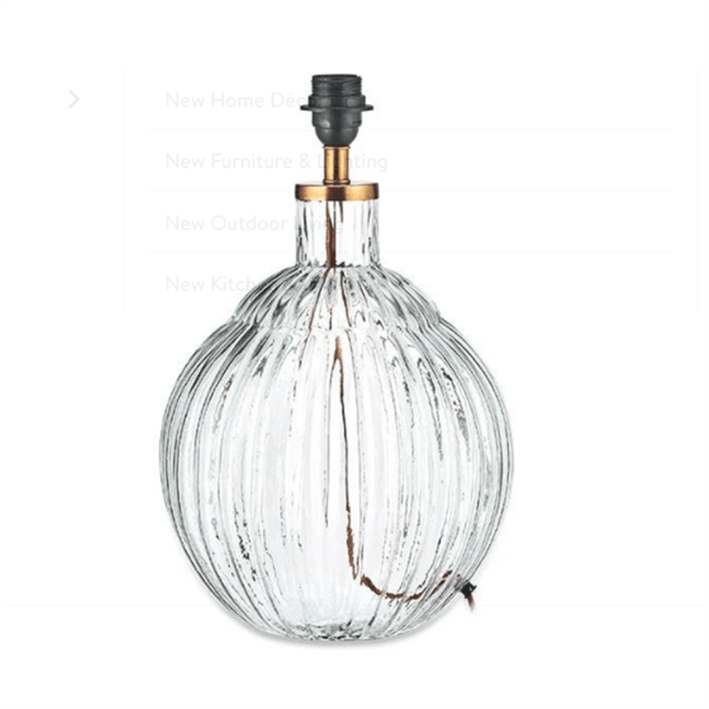 Nkuku Varanisi Wide Glass Lamp